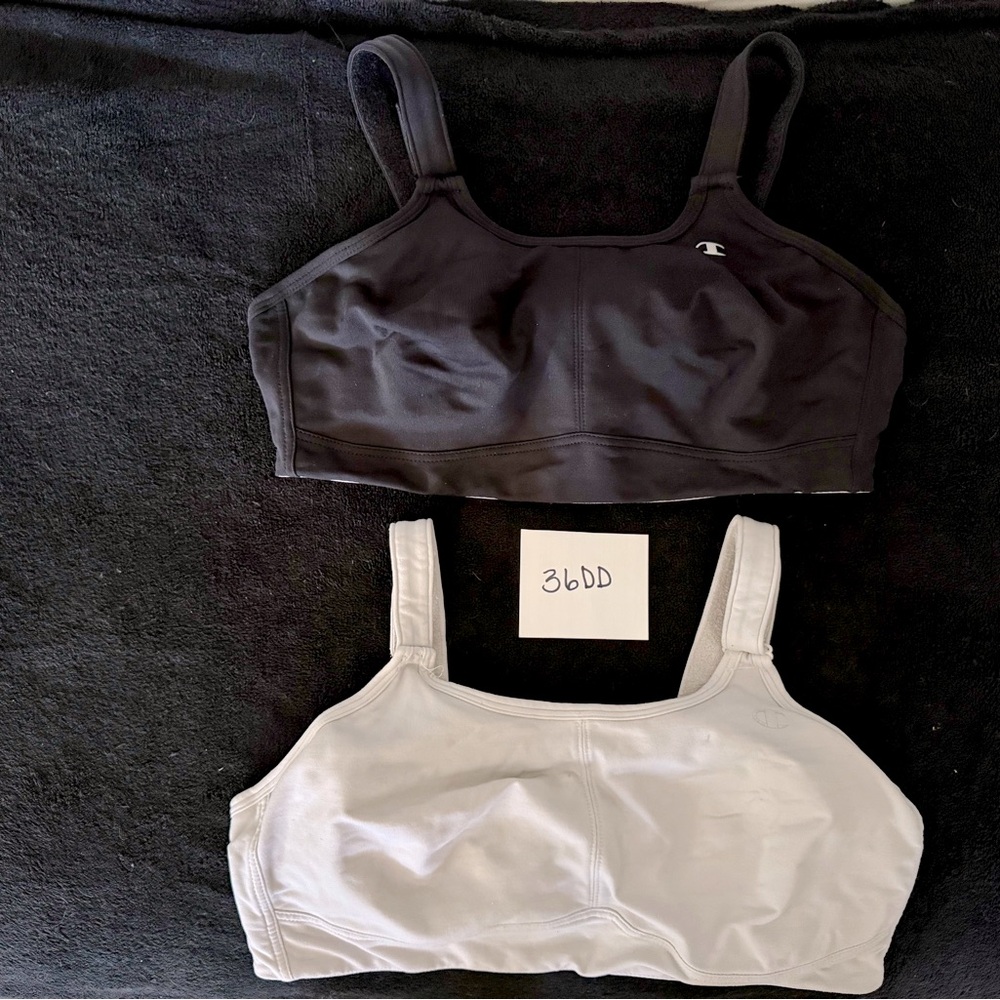 7 Champion & 2 Soma Sport Black/Gray/White Sports Bras Multiple Sizes Bundle